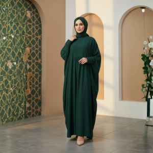 Classic Dark Green Nida Abaya