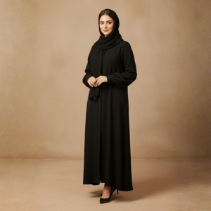 The Essential Button-Cuff Abaya